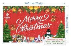 N03a - Backdrop Đỏ Trắng (1m5*90cm)