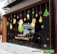 N43 - Decal Treo Santa Quả Cầu