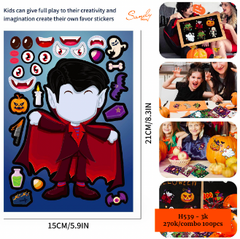 HL539 - Sticker Nhân Vật Halloween - size A5
