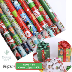 N301 - Giấy Gói Quà Noel Bóng