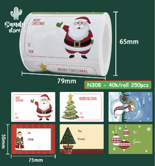 N308 - Cuộn 250 Sticker Tag Quà