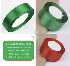 N317a - Ruy Băng XANH 1cm (cuộn 23m)
