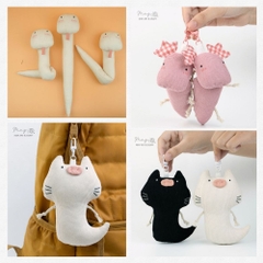 Móc khóa bông vải thủ công