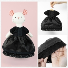 Voáy voan phồng đen 2 lớp