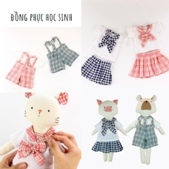 Đồng phục học sinh cho thú bông/búp bê vải