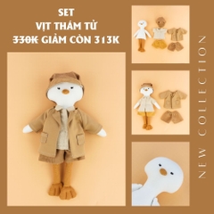 Combo thú bông vải vịt thám tử