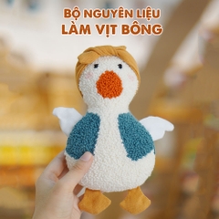 Bộ nguyên liệu để làm vịt bông (có kim, khung)