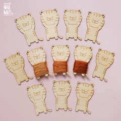 Bobbin gỗ hình con hổ - 1 con