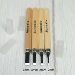Dao khắc cán gỗ Junesix lưỡi dẹt (giá 1 chiếc)