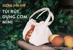 Mẫu rập túi rút đựng cơm mini