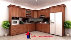 Tủ bếp gỗ gõ 12