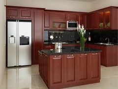 Mẫu tủ bếp gỗ lát 3