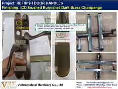 REFINISH DOOR HANDLES, ICD Brushed Burnished Dark Brass Champange