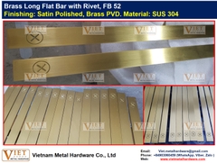 Brass Long Flat Bar with Rivet, FB 52