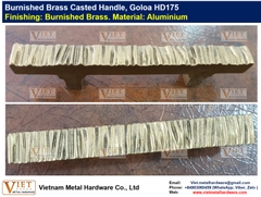 Burnished Brass Casted Handle, Goloa HD175