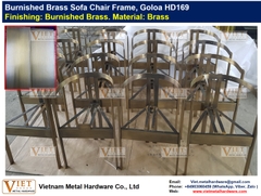 Burnished Brass Sofa Chair Frame, Goloa HD169