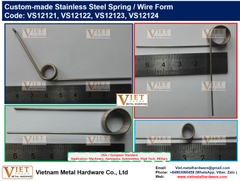 Stainless Steel Spring, Wire Form. VS12121, VS12122, VS12123, VS12124