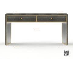 Faux Shagreen Console Table
