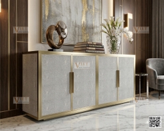 Faux Shagreen Buffet Cabinet