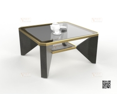 Faux Shagreen Square Coffee Table