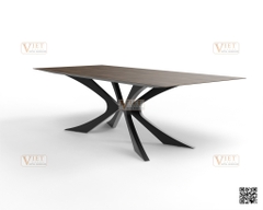 Faux Shagreen Dining Table