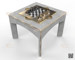 Faux Shagreen Chess Table