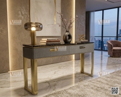Faux Shagreen Signature Console Table