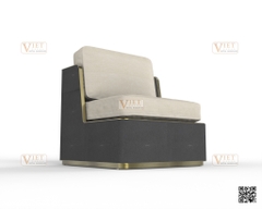 Faux Shagreen Signature Single Sofa