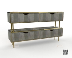 Faux Shagreen Signature Shelves