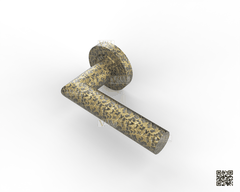 Hammered Brass Handle 017