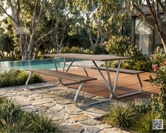 Outdoor Galvanize Picnic Table