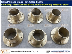 Satin Polished Brass Feet, Goloa HD205