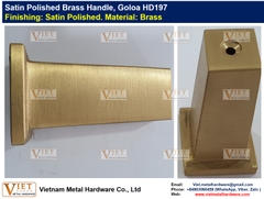 Satin Polished Brass Handle, Goloa HD197