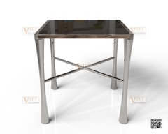Inoxidabile Square Side Table - Glass