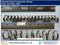 Stainless Steel Compression Spring. VCS 3604, 3605