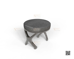 Starfish Polished Signature Circle Ottoman