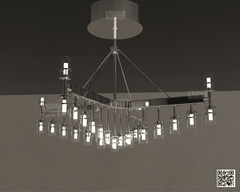 Starfish Polished Living Chandelier