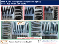 Steel & Zinc Plating Steel Compression Spring. VES 3812 & VES 3864Z