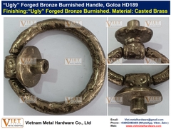 “Ugly” Forged Bronze Burnished Handle, Goloa HD189