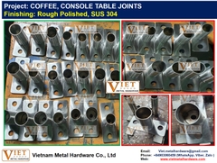 COFFEE, CONSOLE Metal Stainless Steel TABLE JOINTS