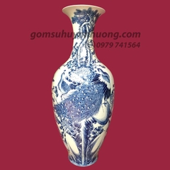 Bảo bình men rong cổ vẽ tùng công