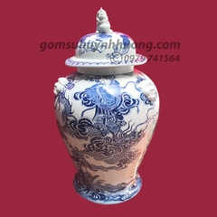 Choé đại men rong cổ vẽ cảnh rồng tiên