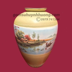 Vò to men vàng cổ vẽ đồng quê