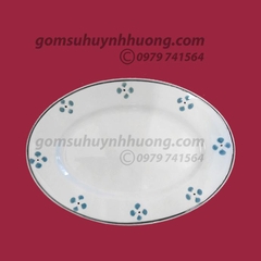 Đĩa bầu dục - Bộ Hoa Chấm