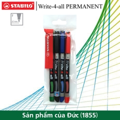 Bộ 4 bút kỹ thuật STABILO Write-4-All PERMANENT F 0.7mm AP156F