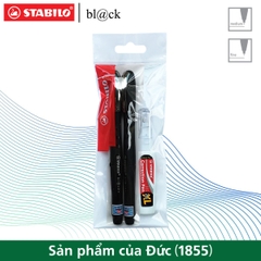 Bộ 2 bút bi ký STABILO bl@ck nét M/F 0.7/1.0mm
