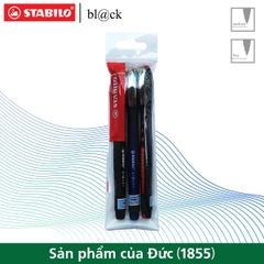 Bộ 3 bút bi ký STABILO bl@ck+ BLKF 0.7mm (xanh+đỏ+đen)