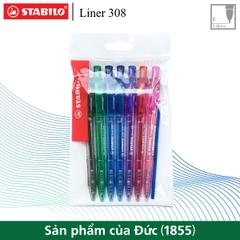 Bộ 7 bút bi STABILO Liner + kèm ruột xanh (BP308F-C7R)