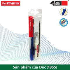 Bộ 1 bút bi STABILO Exam Grade 588F 0.7mm màu xanh+ruột xanh