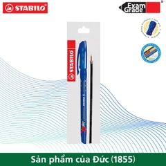 Bộ 1 bút bi STABILO Exam Grade 588F 0.7mm màu xanh+ruột xanh